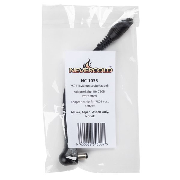 NEVERCOLD adapter cable for 750B vest battery